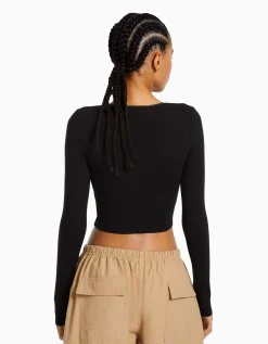 FEMME BERSHKA Tee-shirts*Top manches longues croisé