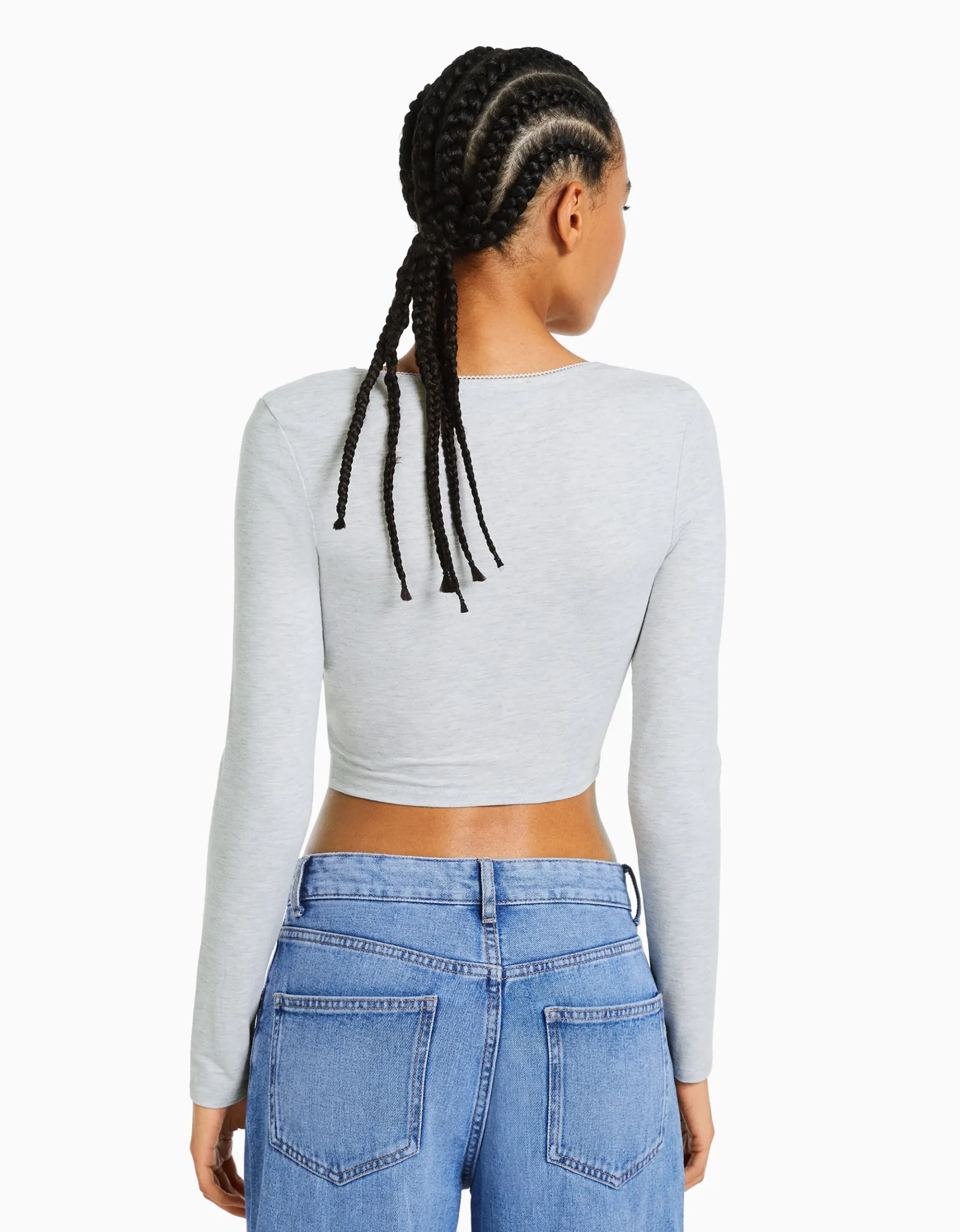 FEMME BERSHKA Tee-shirts*Top manches longues croisé