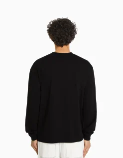 FEMME BERSHKA One Love*Top manches longues oversize imprimé