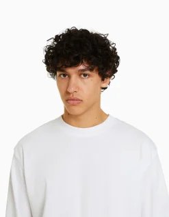FEMME BERSHKA TEST*Top manches longues oversize imprimé