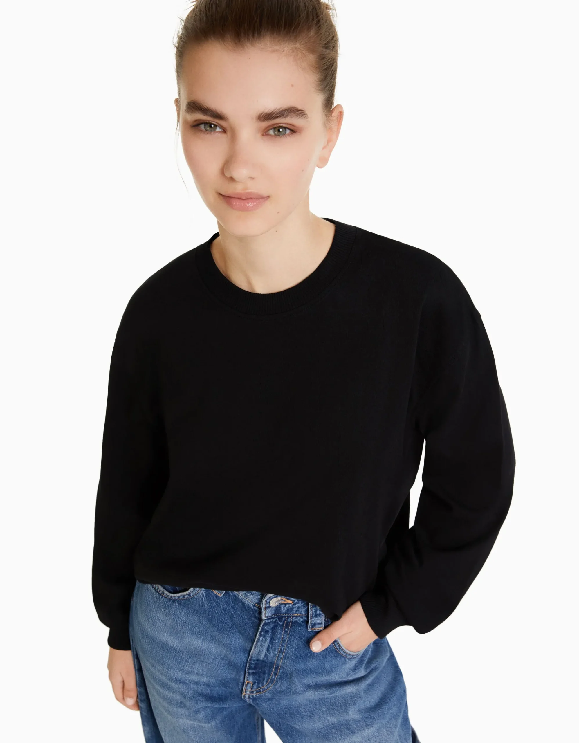FEMME BERSHKA Tee-shirts*Top manches longues oversize imprimé