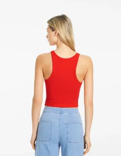 FEMME BERSHKA Tee-shirts*Top sans manches bord-côte