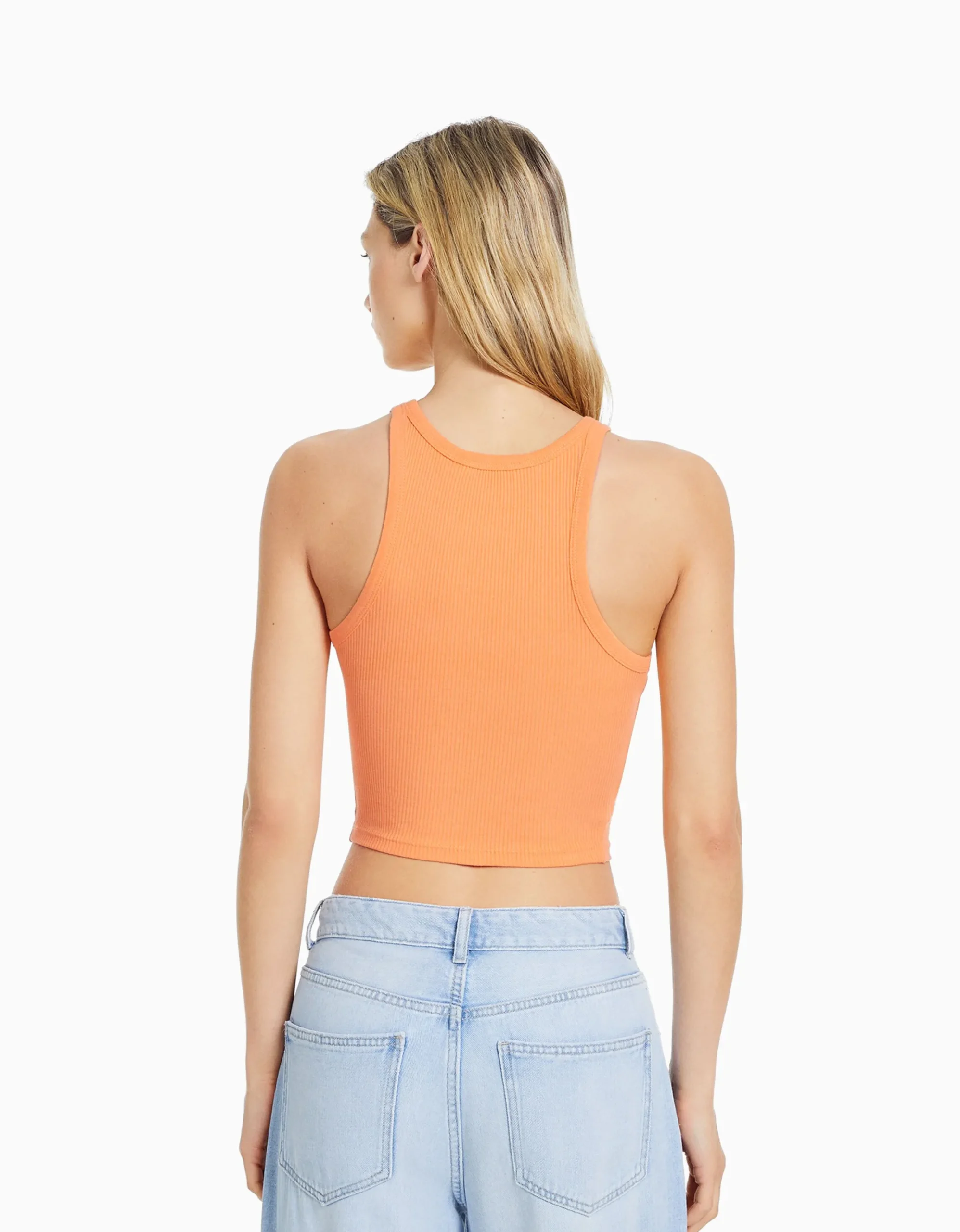 FEMME BERSHKA Tee-shirts*Top sans manches bord-côte