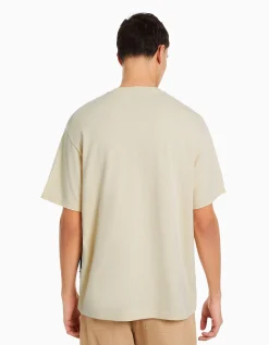 HOMME BERSHKA Vêtements*T-shirt boxy manches courtes imprimé