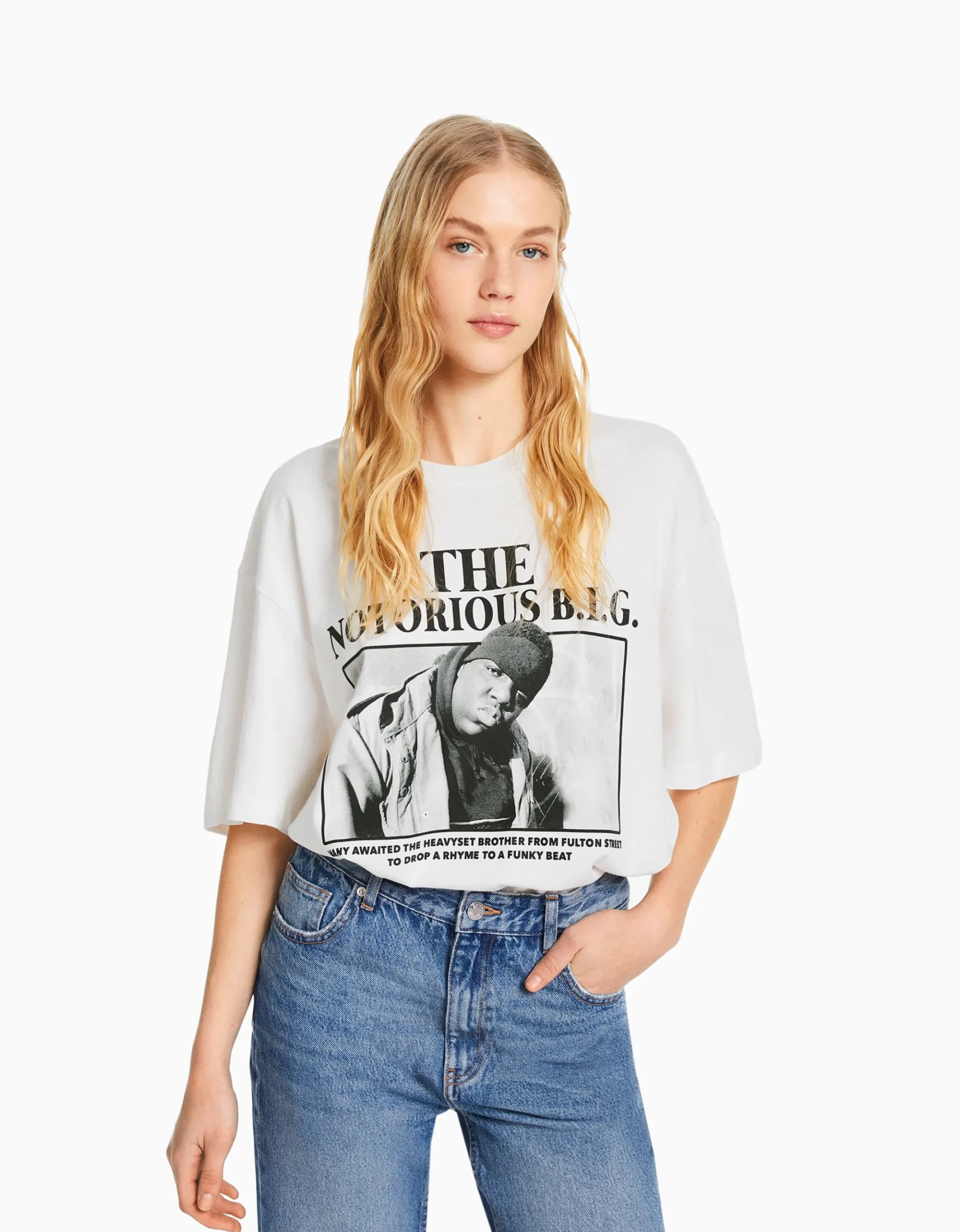FEMME BERSHKA Tee-shirts*T-shirt manches courtes boxy fit The Notorious B.I.G.