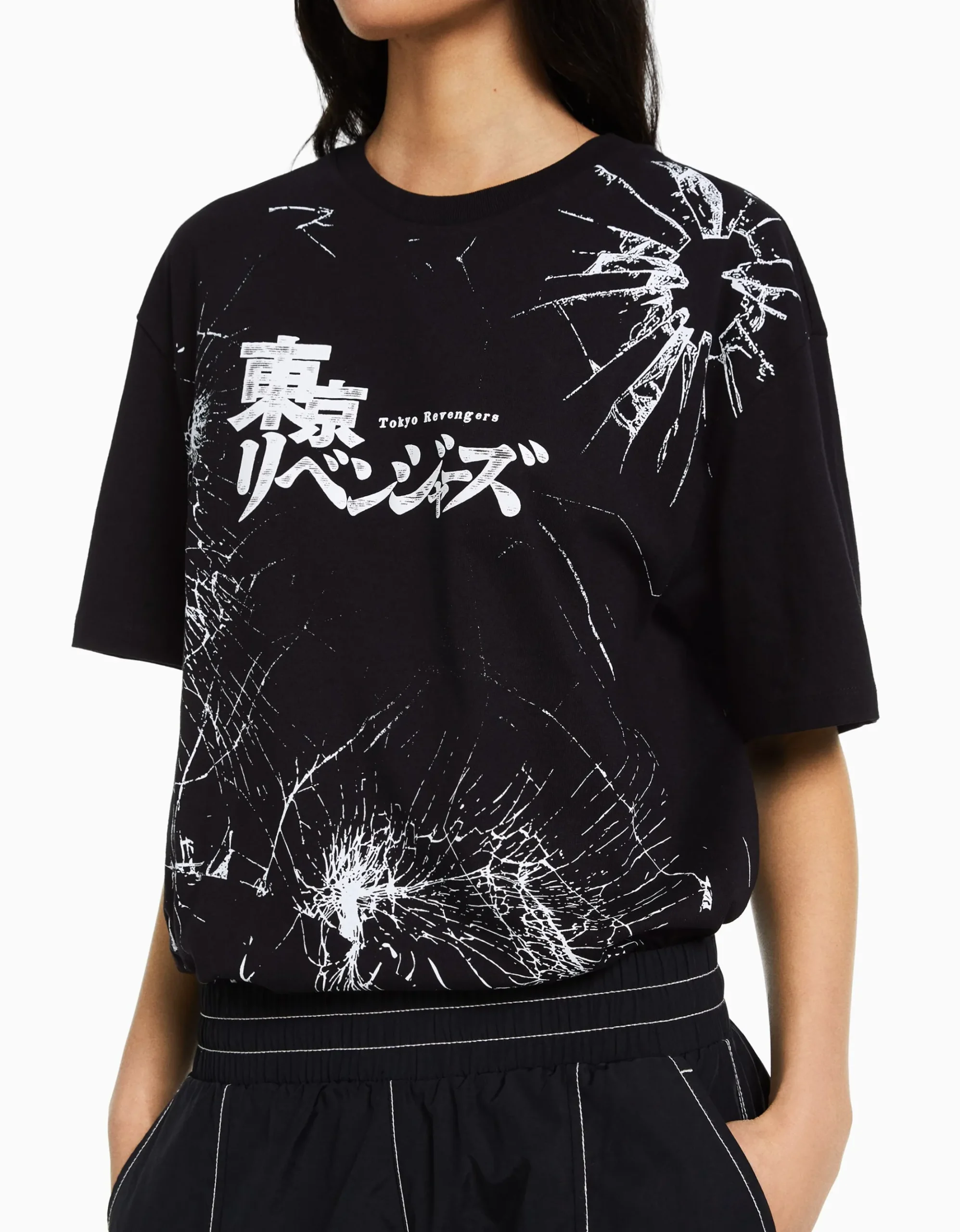 FEMME BERSHKA Vêtements*T-shirt manches courtes boxy fit TOKYO REVENGERS