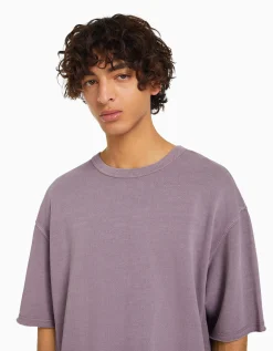HOMME BERSHKA Survêtement*T-shirt manches courtes effet délavé
