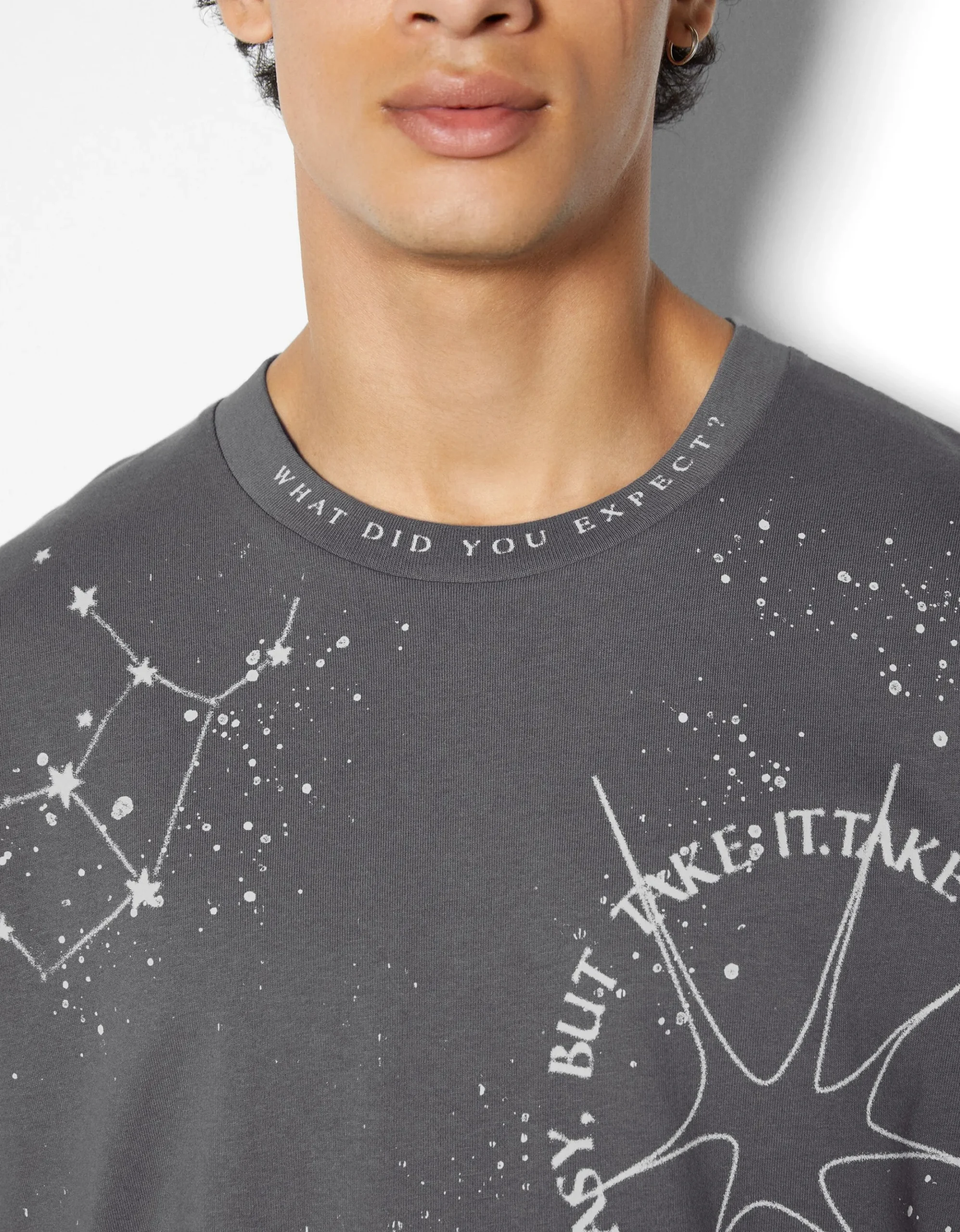 HOMME BERSHKA Tee-shirts et Chemises*T-shirt manches courtes extra loose imprimé ésotérique