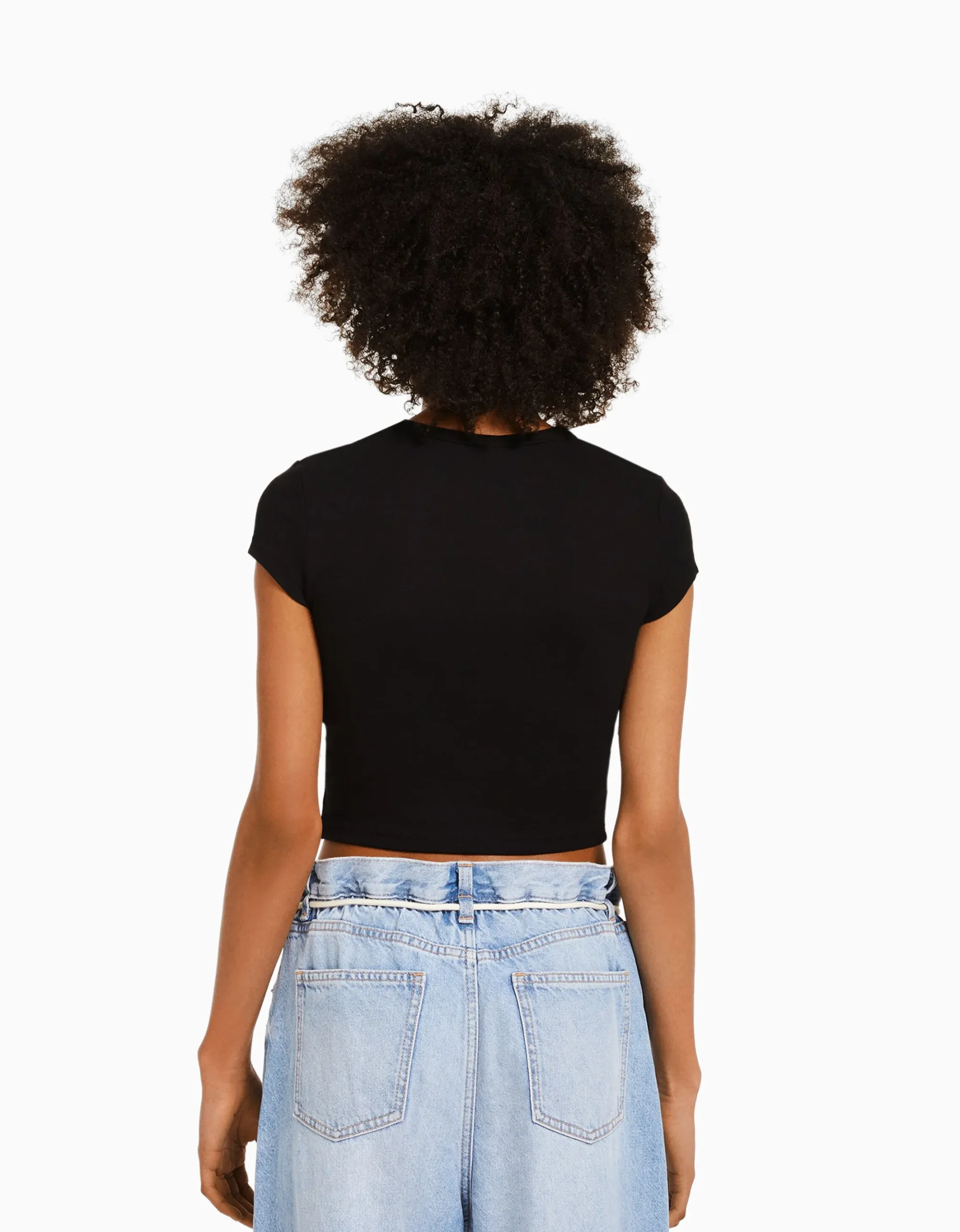 FEMME BERSHKA Tee-shirts*T-shirt manches courtes imprimé