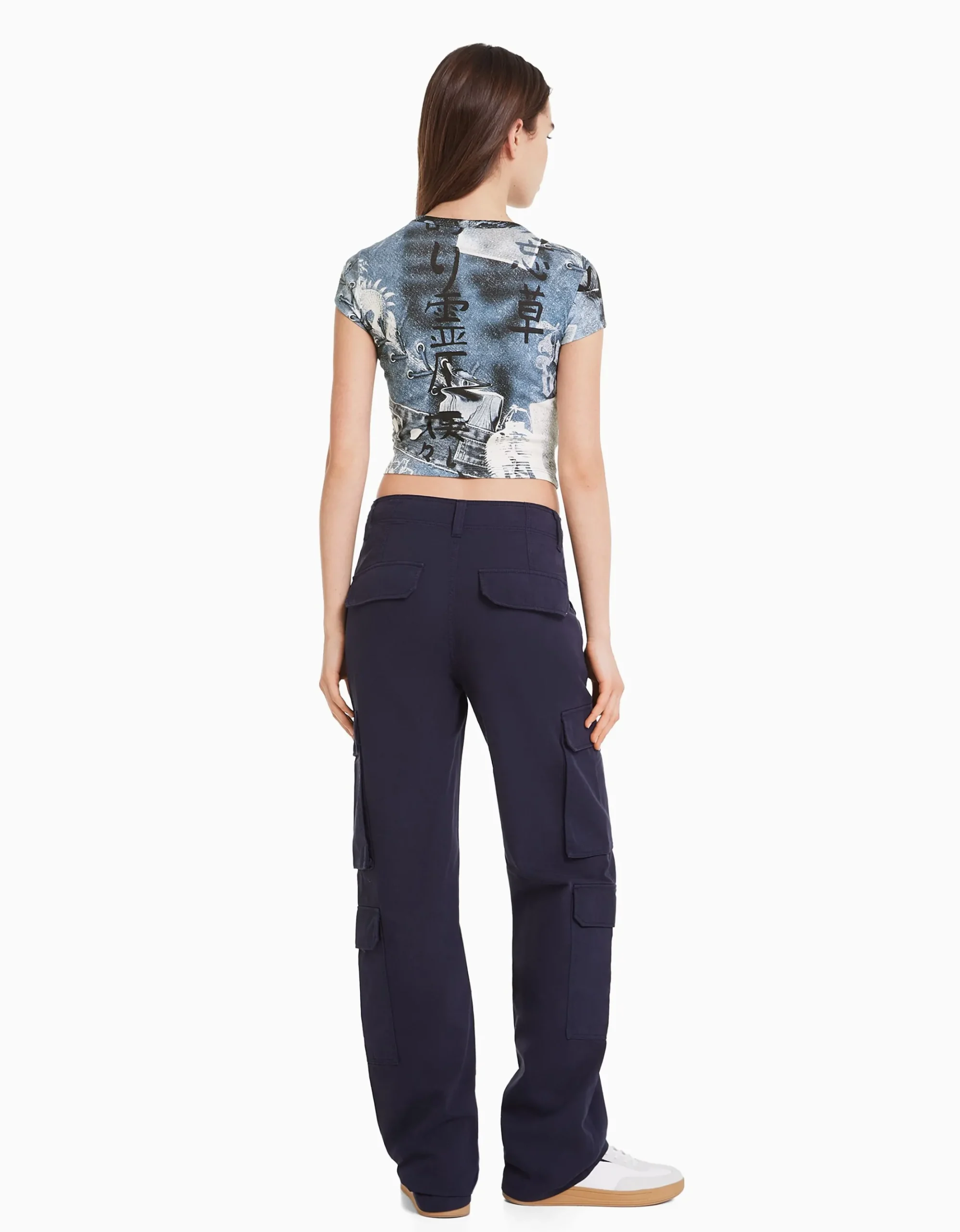 FEMME BERSHKA Tee-shirts*T-shirt manches courtes imprimé