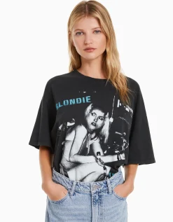 FEMME BERSHKA Tee-shirts*T-shirt manches courtes imprimé Blondie