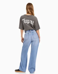 FEMME BERSHKA Tee-shirts*T-shirt manches courtes imprimé Tupac