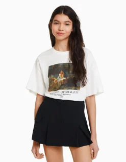 FEMME BERSHKA Tee-shirts*T-shirt manches courtes imprimé Art Series