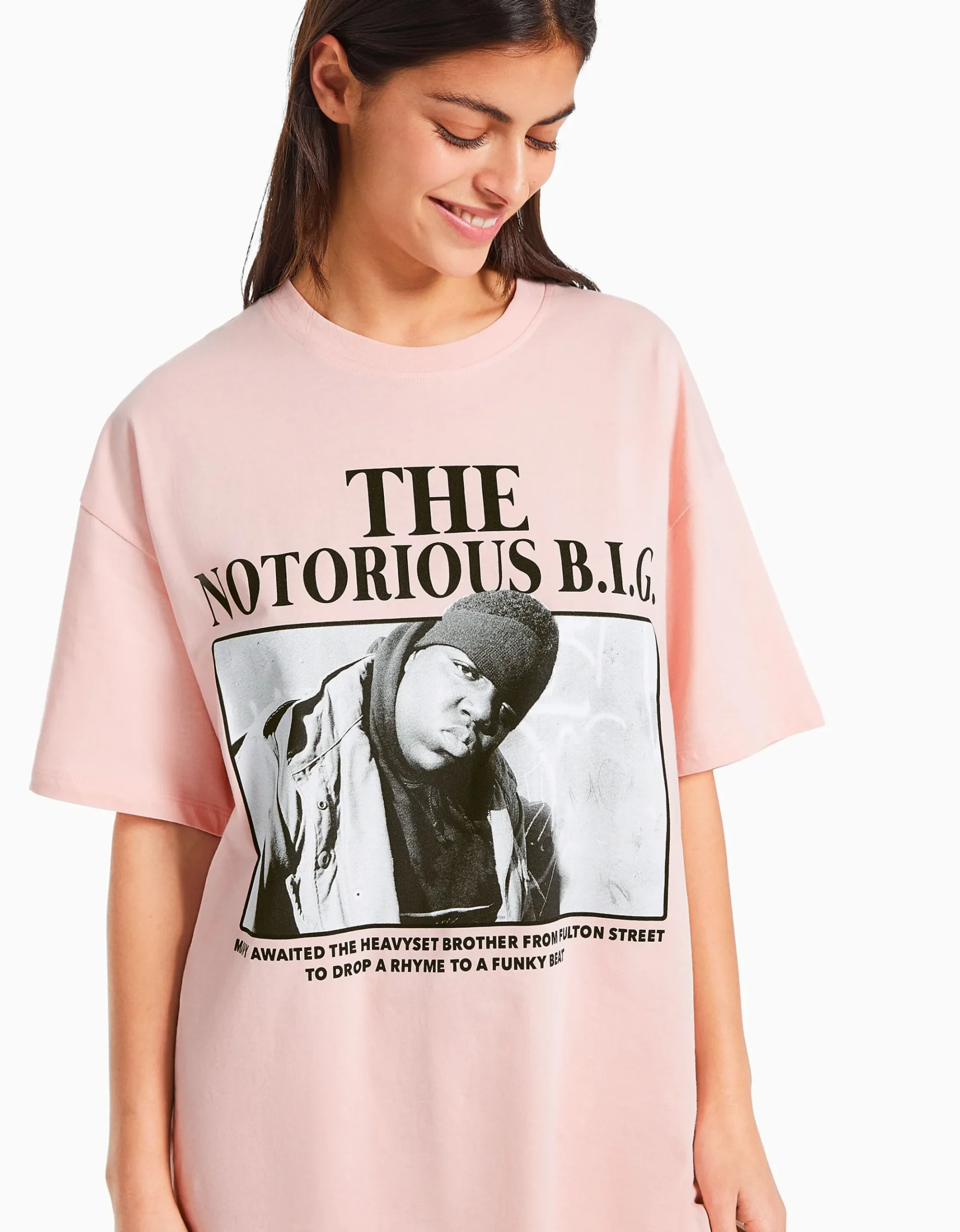 FEMME BERSHKA Tee-shirts*T-shirt manches courtes imprimé The Notorious B.I.G.
