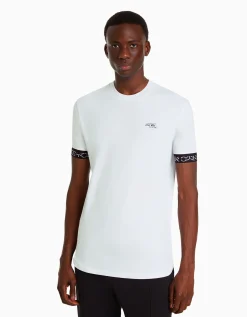 HOMME BERSHKA Tee-shirts*T-shirt manches courtes muscle fit frises
