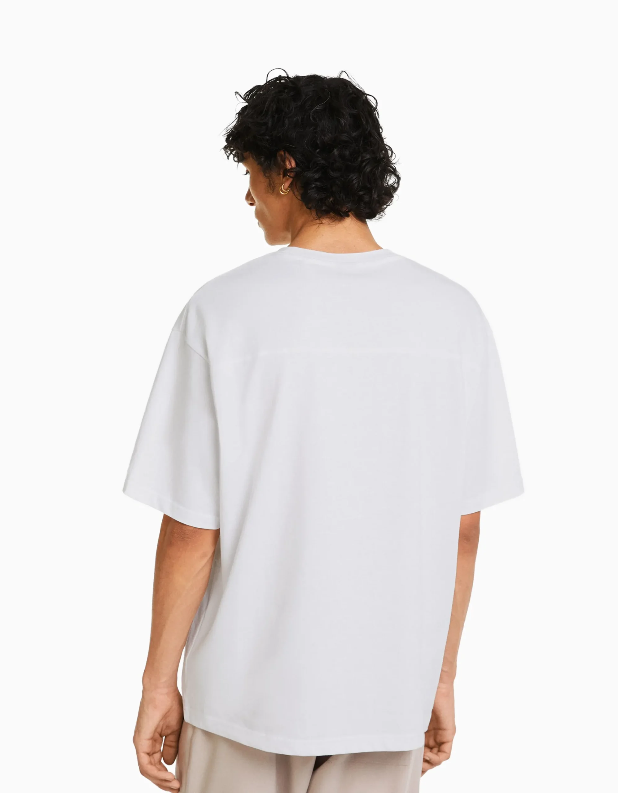 HOMME BERSHKA Tee-shirts*T-shirt manches courtes oversize imprimé