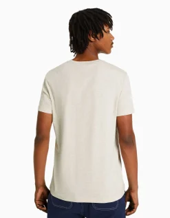 HOMME BERSHKA Tee-shirts*T-shirt manches courtes regular fit imprimé