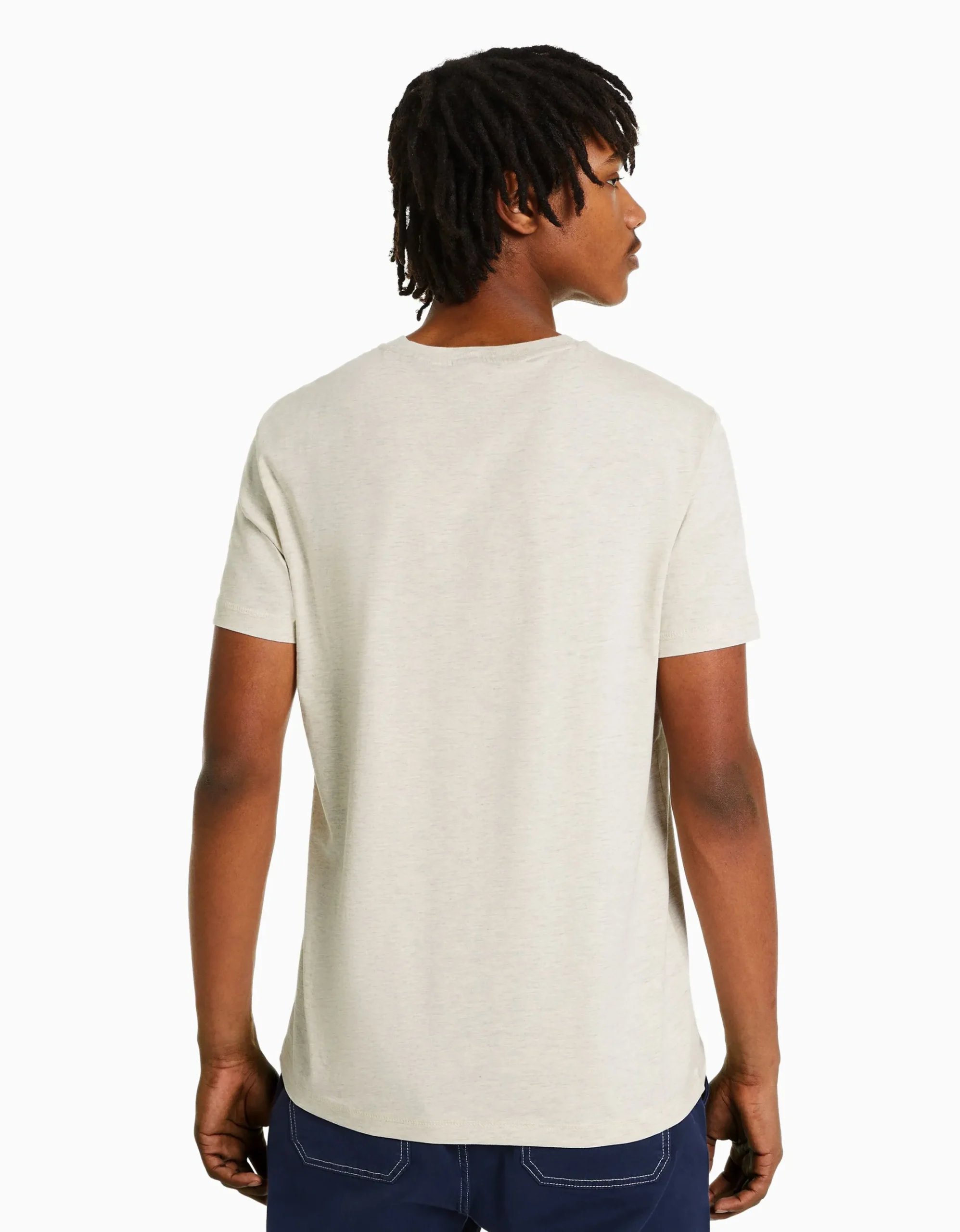 HOMME BERSHKA Tee-shirts*T-shirt manches courtes regular fit imprimé