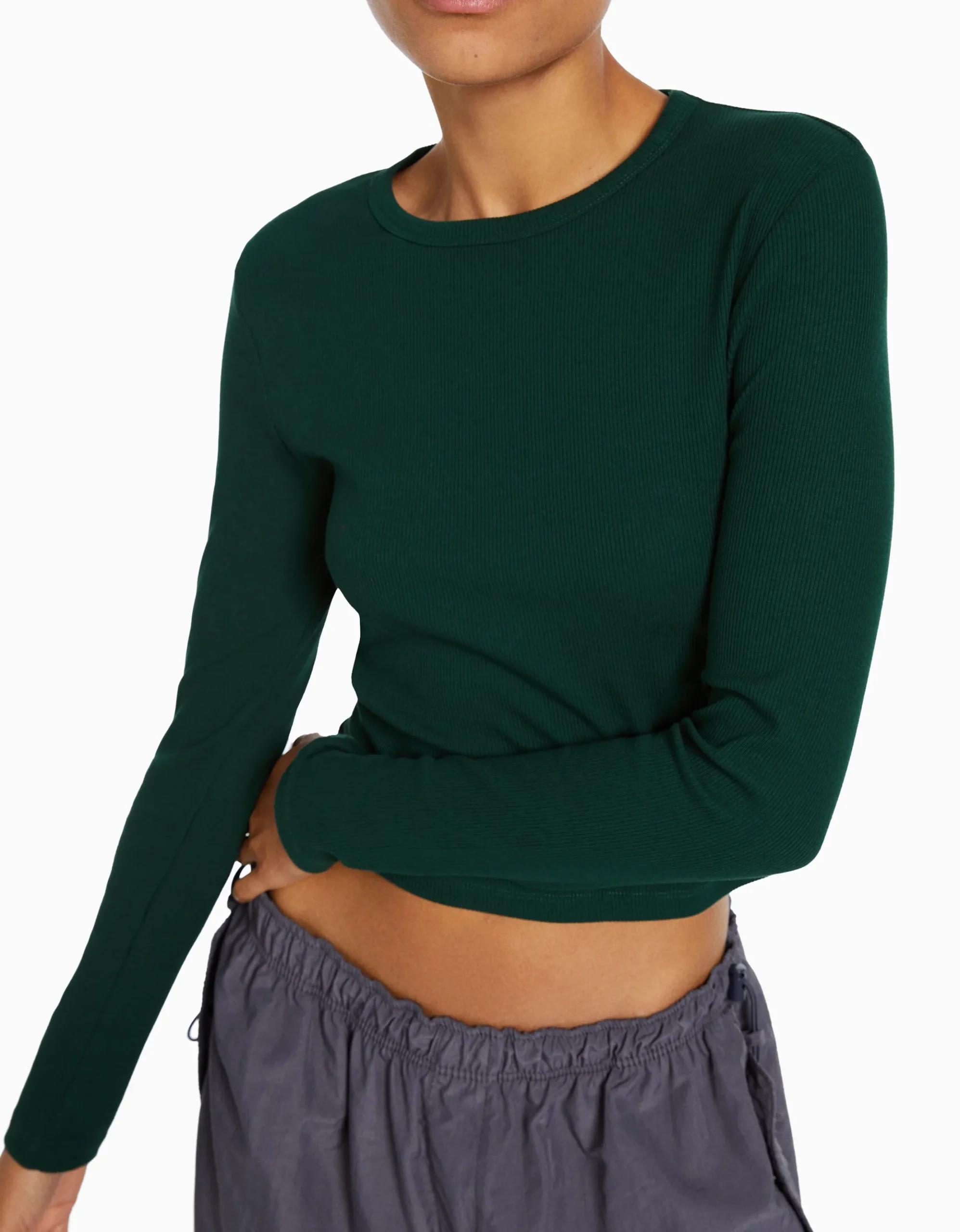 FEMME BERSHKA Tee-shirts*T-shirt manches longues bord-côte
