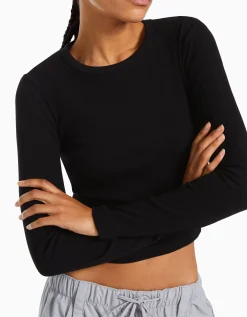 FEMME BERSHKA Tee-shirts*T-shirt manches longues bord-côte