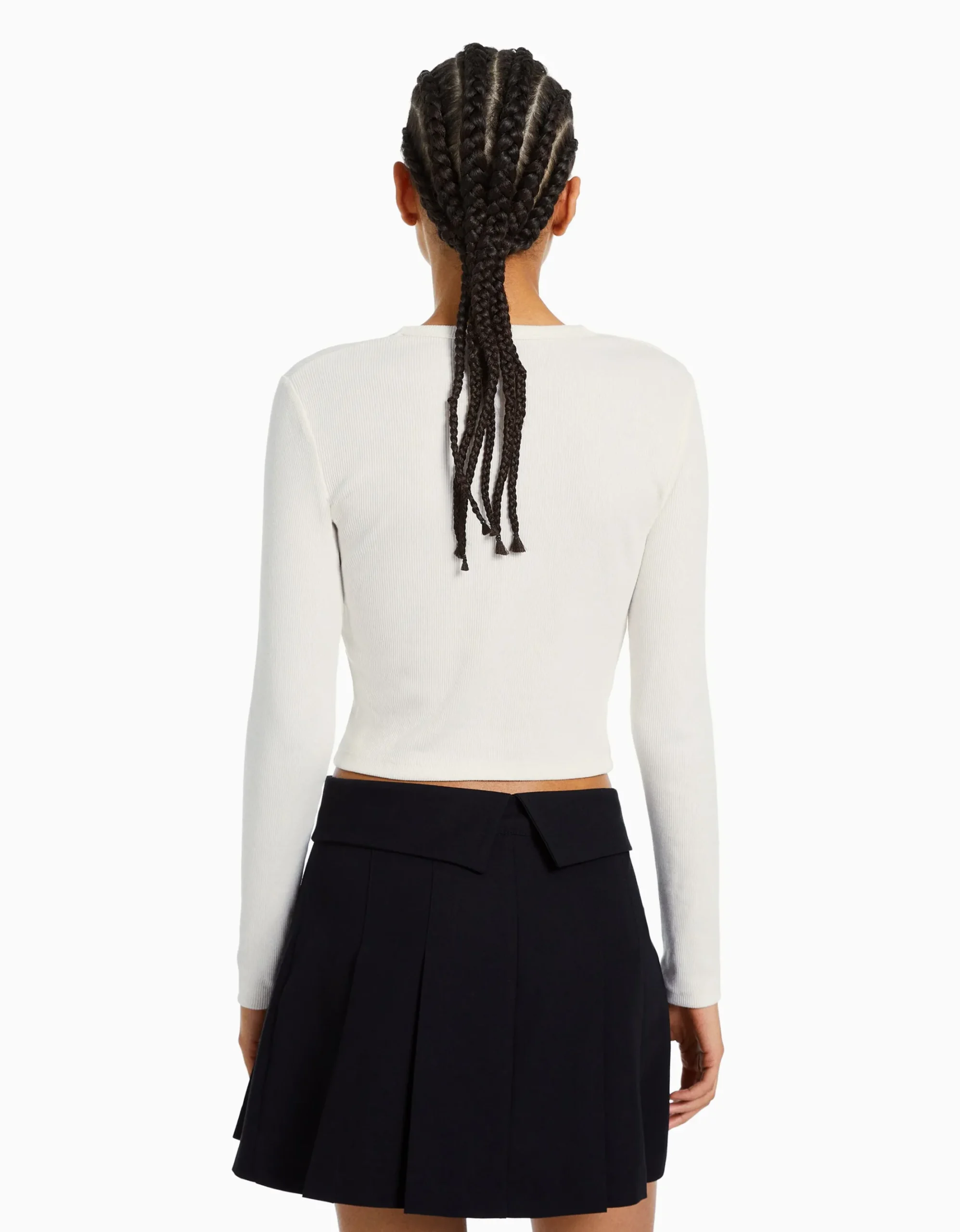 FEMME BERSHKA Tee-shirts*T-shirt manches longues bord-côte