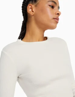 FEMME BERSHKA Tee-shirts*T-shirt manches longues bord-côte