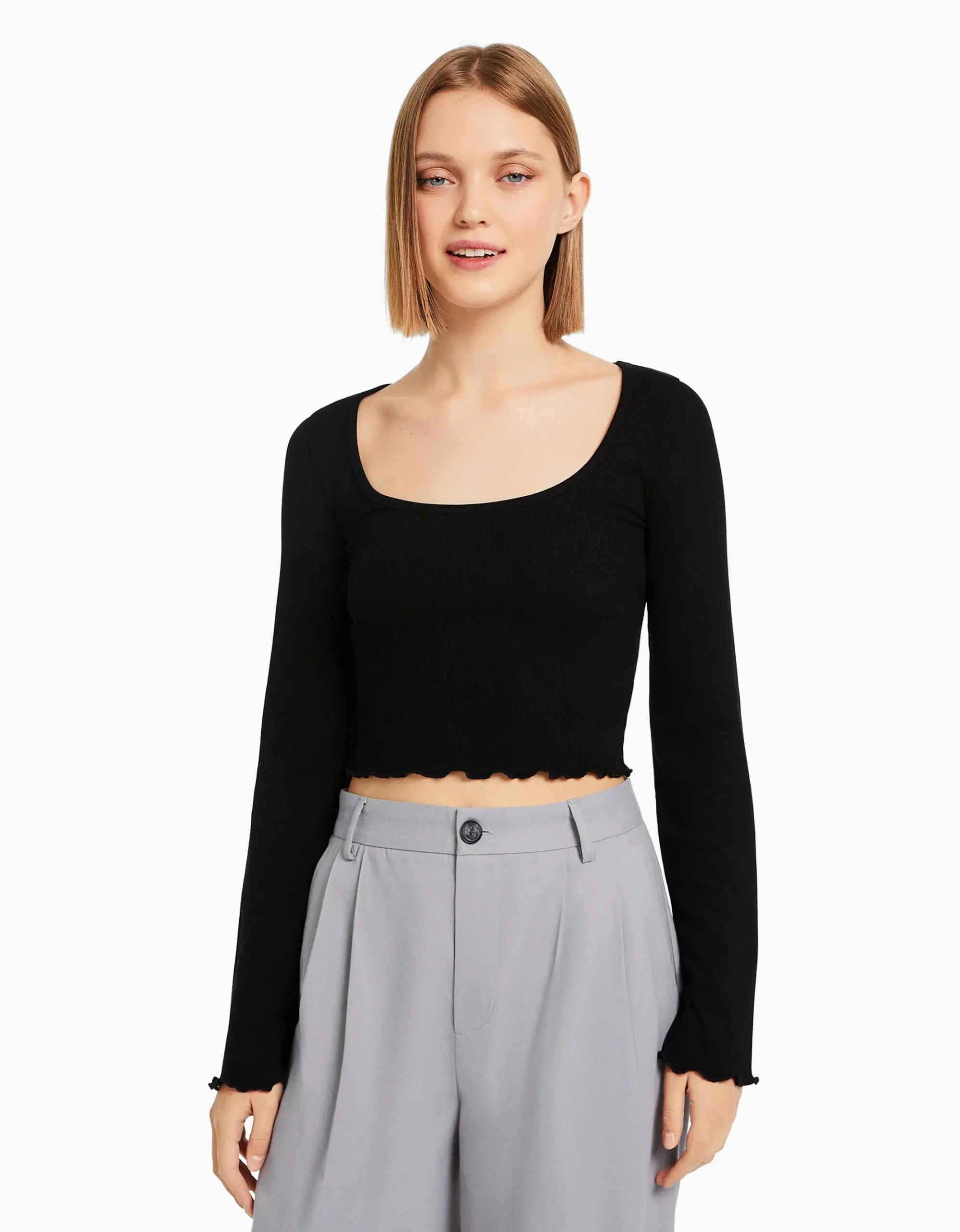 FEMME BERSHKA Tee-shirts*T-shirt manches longues col rond
