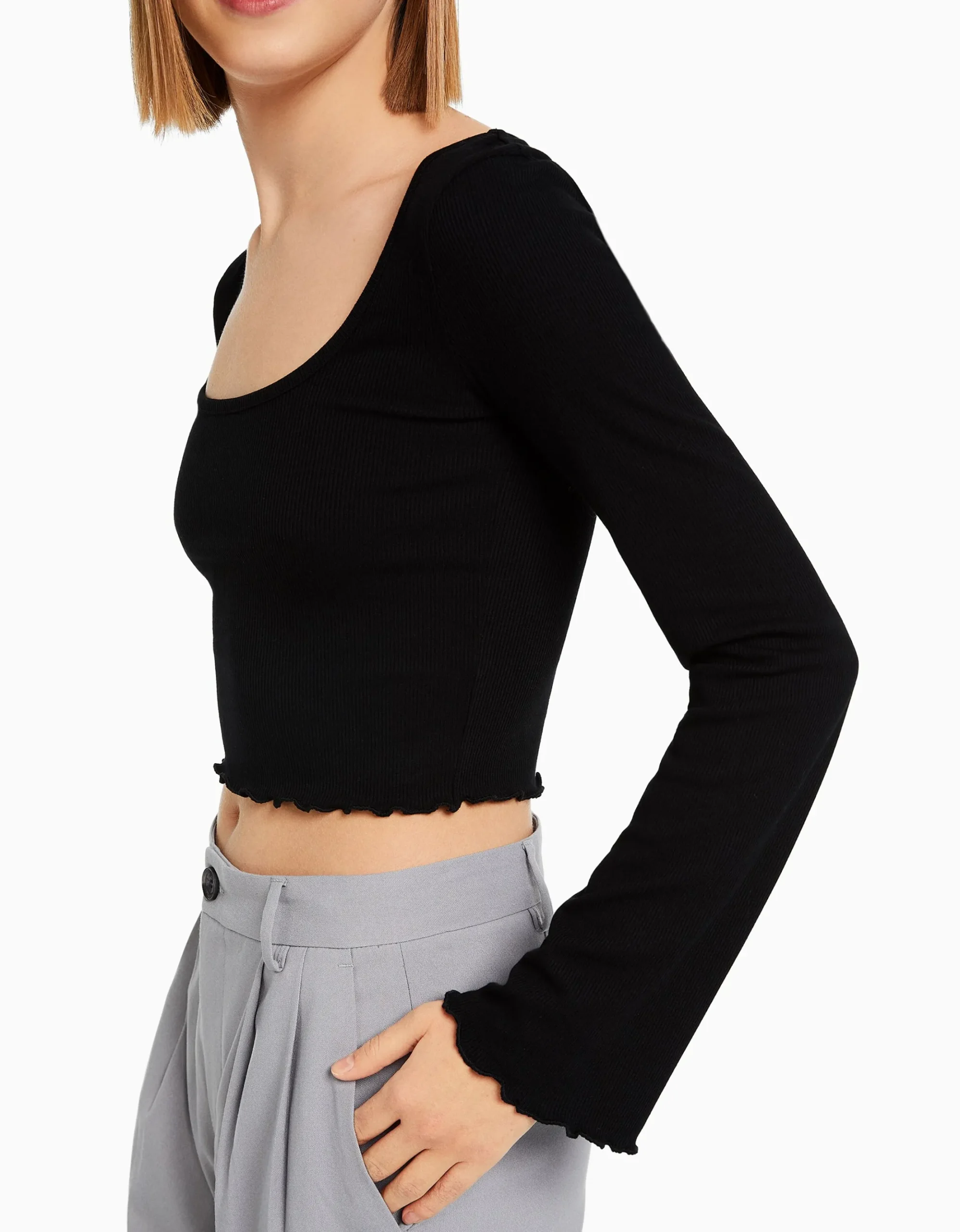 FEMME BERSHKA Tee-shirts*T-shirt manches longues col rond