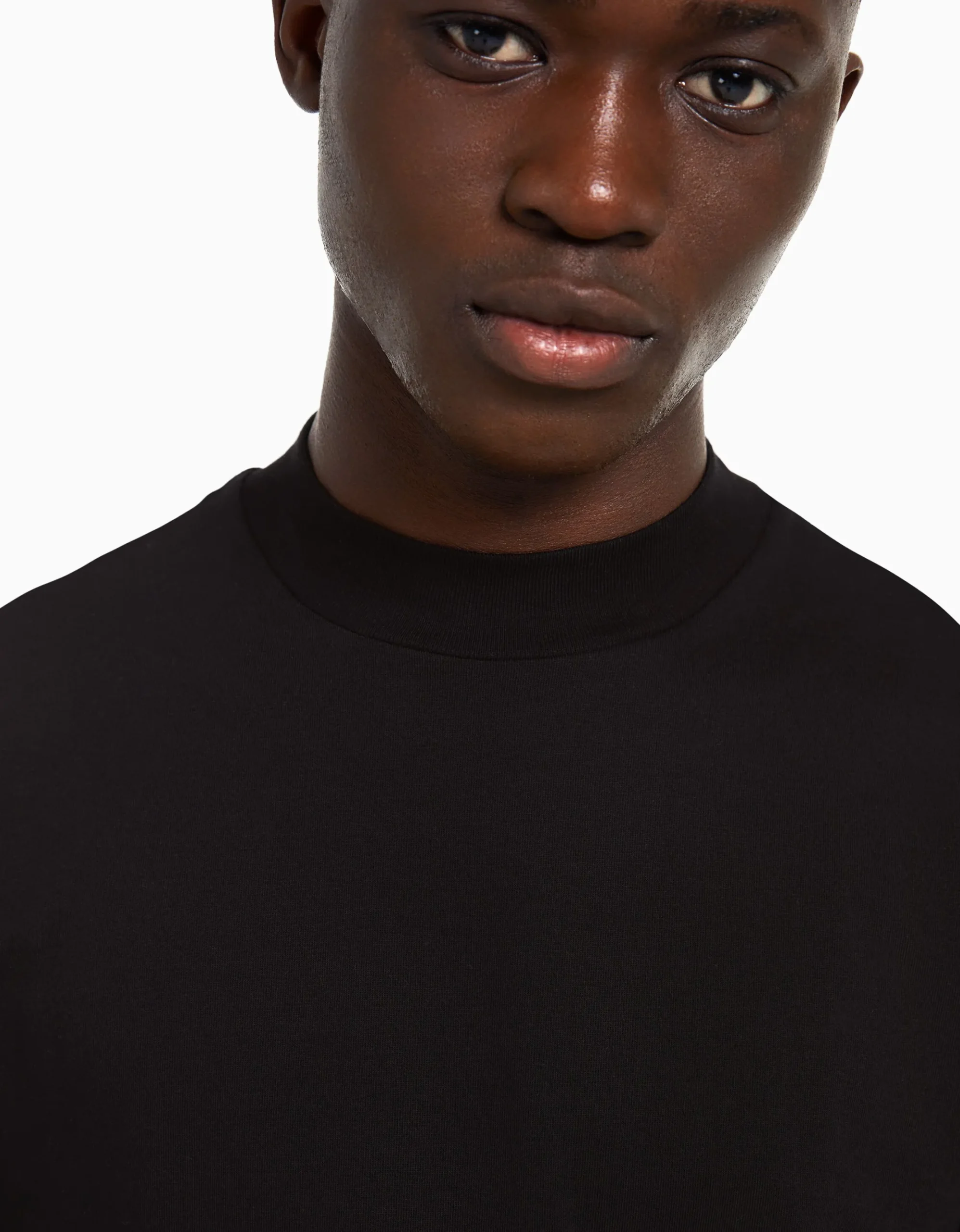 HOMME BERSHKA Vêtements*T-shirt manches longues col cheminée