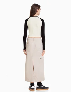 FEMME BERSHKA Tee-shirts*T-shirt manches longues raglan