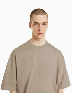 HOMME BERSHKA Vêtements*T-shirt oversize à manches courtes