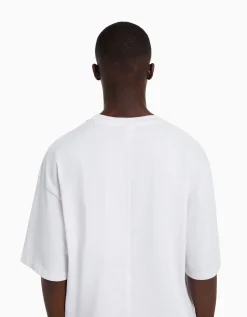 FEMME BERSHKA Personnalisables*T-shirt oversize à manches courtes