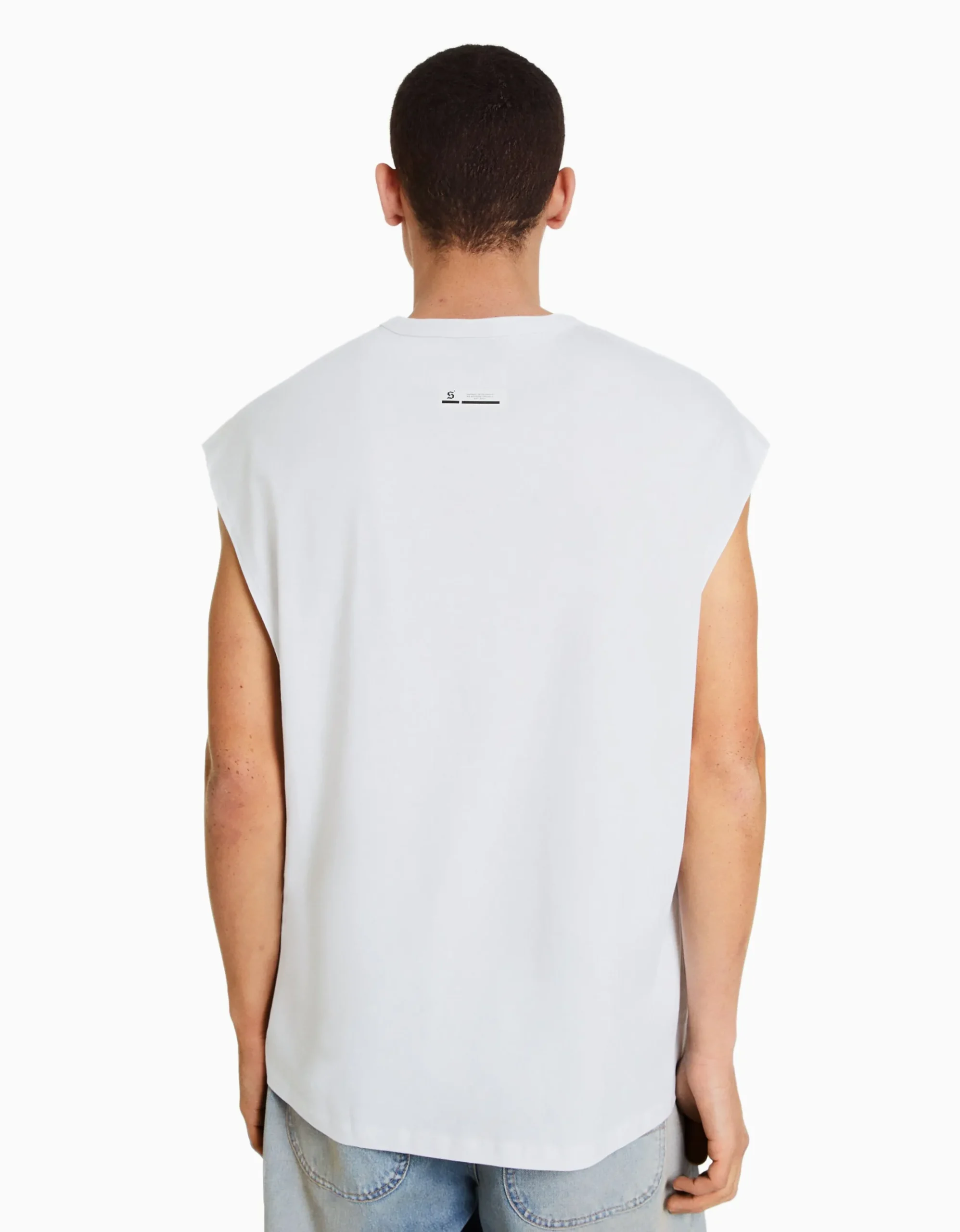 FEMME BERSHKA Personnalisables*T-shirt sans manches oversize