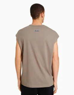 HOMME BERSHKA Tee-shirts*T-shirt sans manches oversize