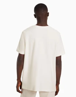 HOMME BERSHKA Join Life*T-shirt texturé à manches courtes