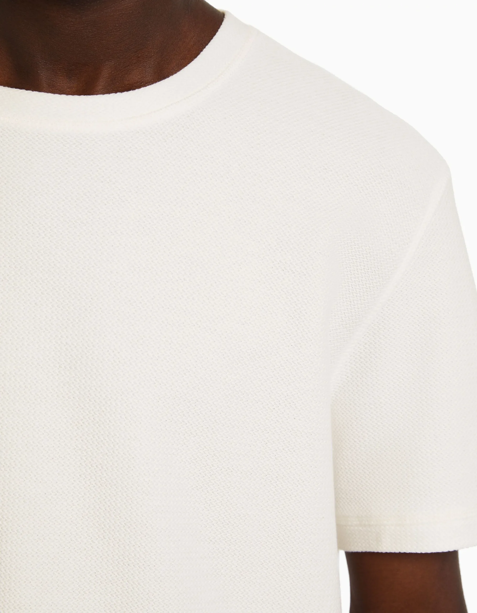 HOMME BERSHKA Vêtements*T-shirt texturé à manches courtes