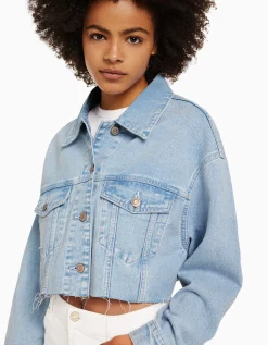FEMME BERSHKA Vestes*Veste en jean courte