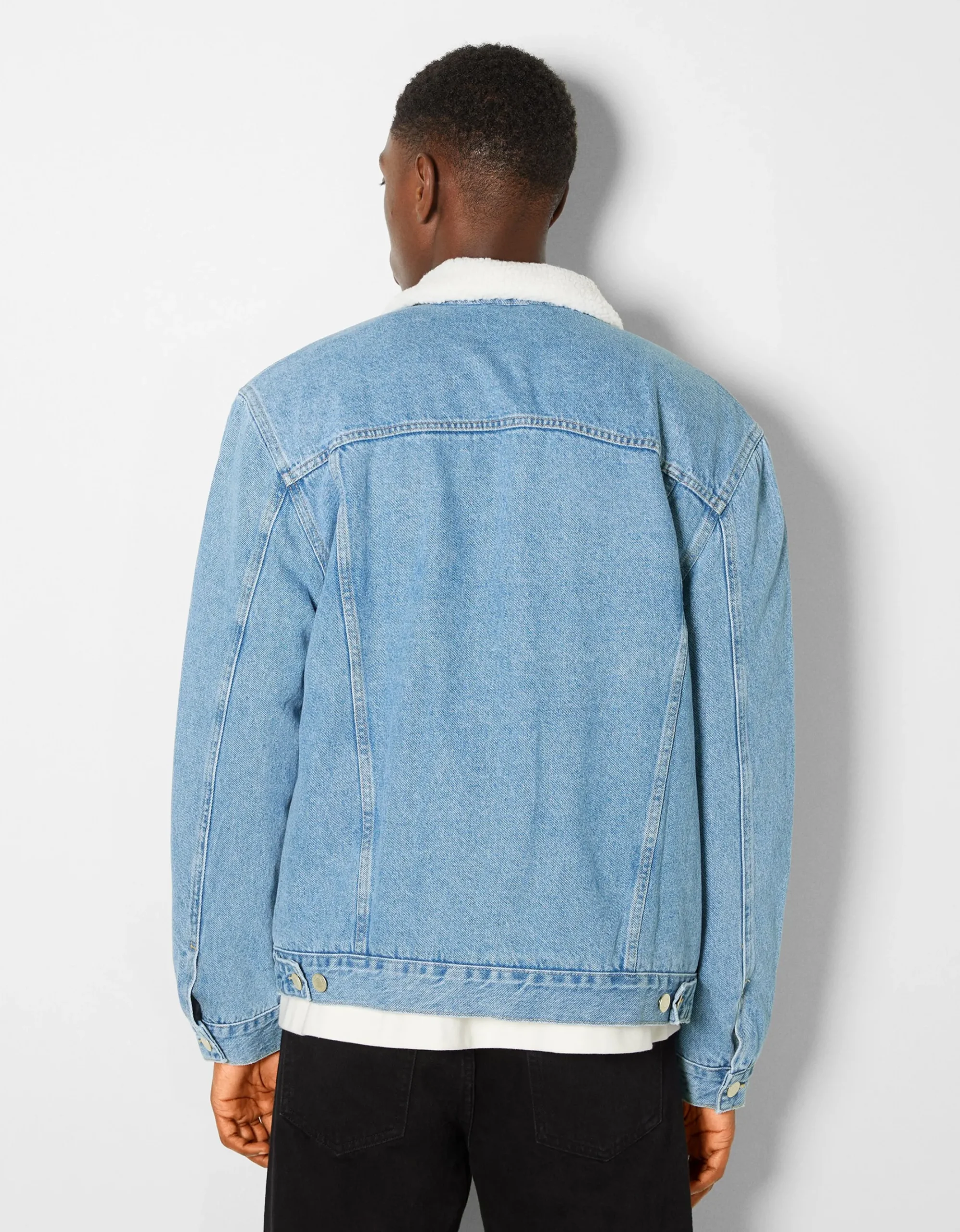 HOMME BERSHKA Blousons et manteaux*Veste en jean doublure polaire
