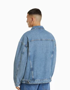 HOMME BERSHKA Blousons et manteaux*Veste en jean oversize