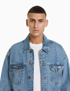 HOMME BERSHKA Blousons et manteaux*Veste en jean oversize