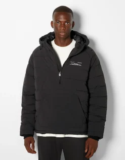HOMME BERSHKA Blousons et manteaux*Veste kangourou matelassée