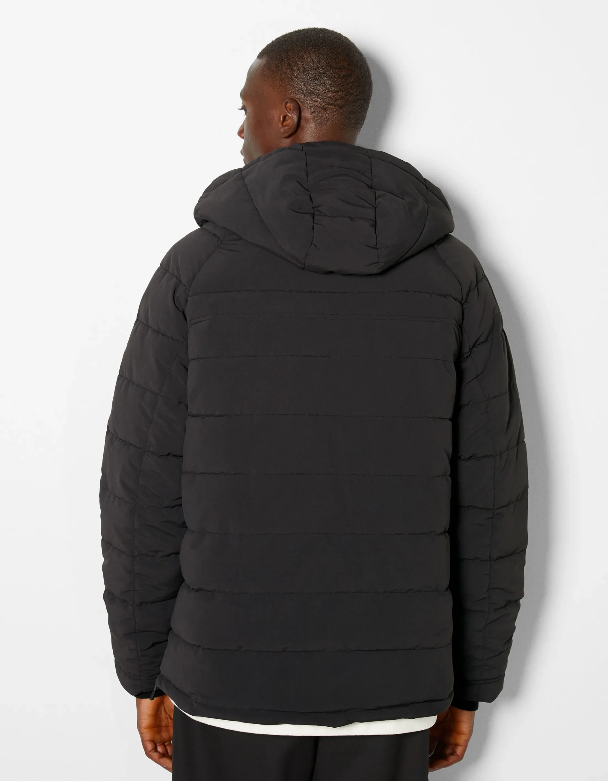 HOMME BERSHKA Blousons et manteaux*Veste kangourou matelassée