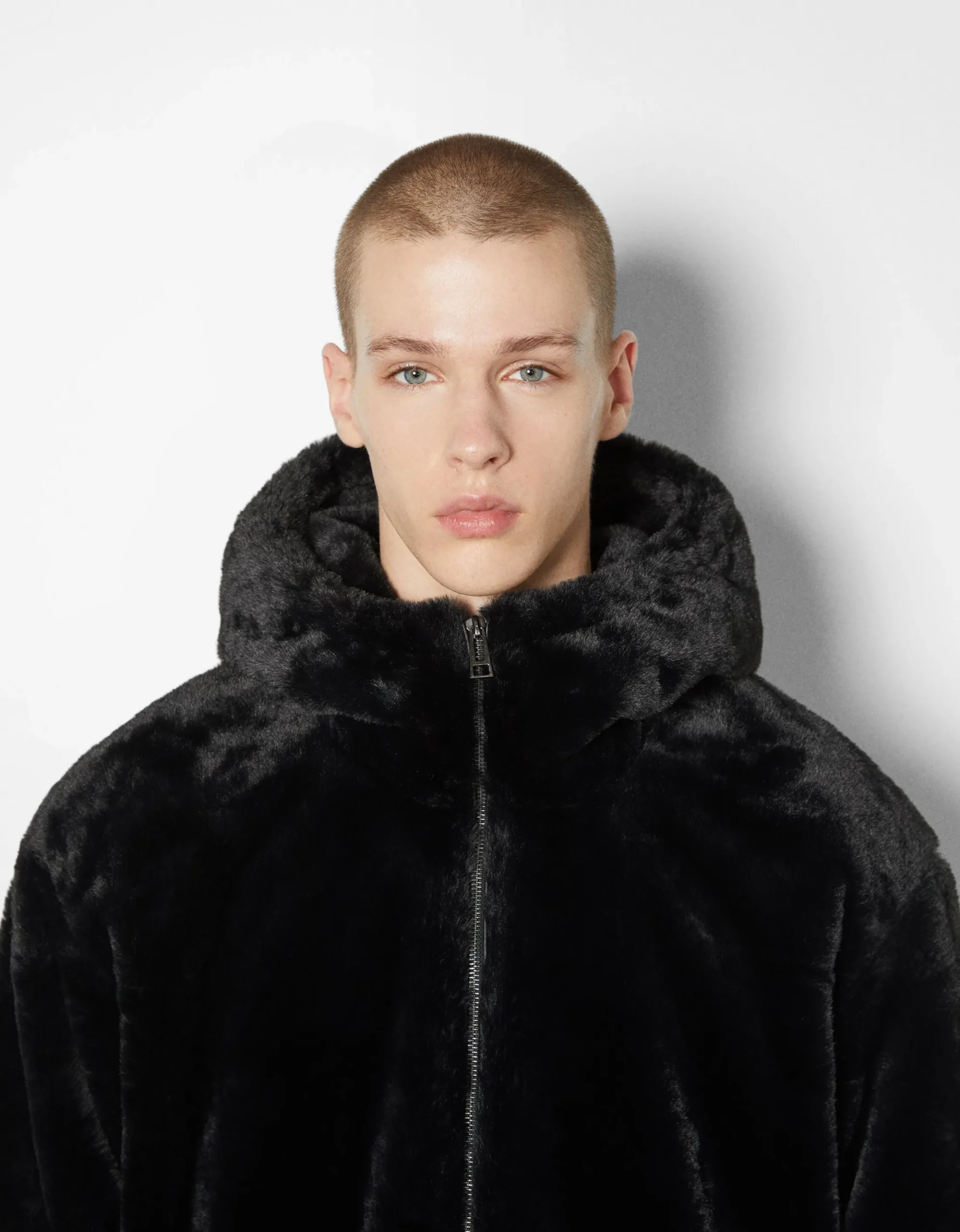 HOMME BERSHKA Blousons et manteaux*Veste polaire à capuche
